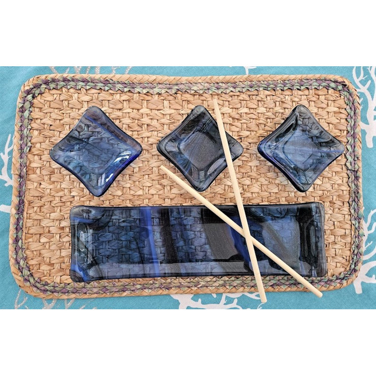 CeruleanBay Glass Serving Set Set of 4 Dishes Wayfair